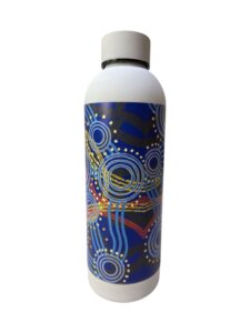 white bottle customised with design