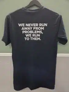 T-shirt with custom-printed pattern