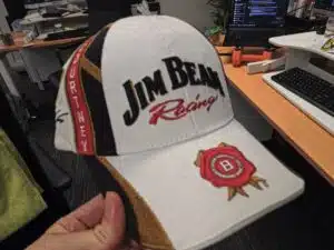 branded cap with logo