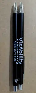 pen with branded print