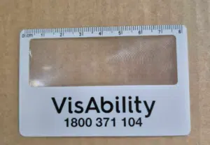 ruler with branded print