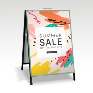 Portable booth display wall with printed graphics