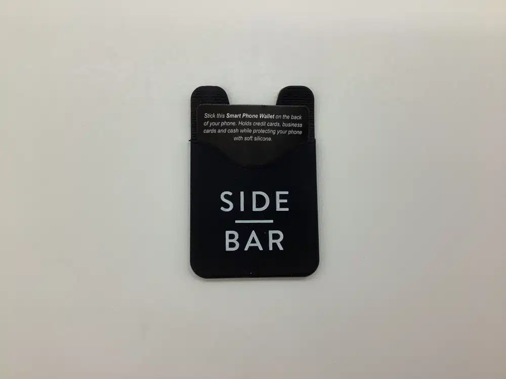 Side Bar branded silicone phone wallet