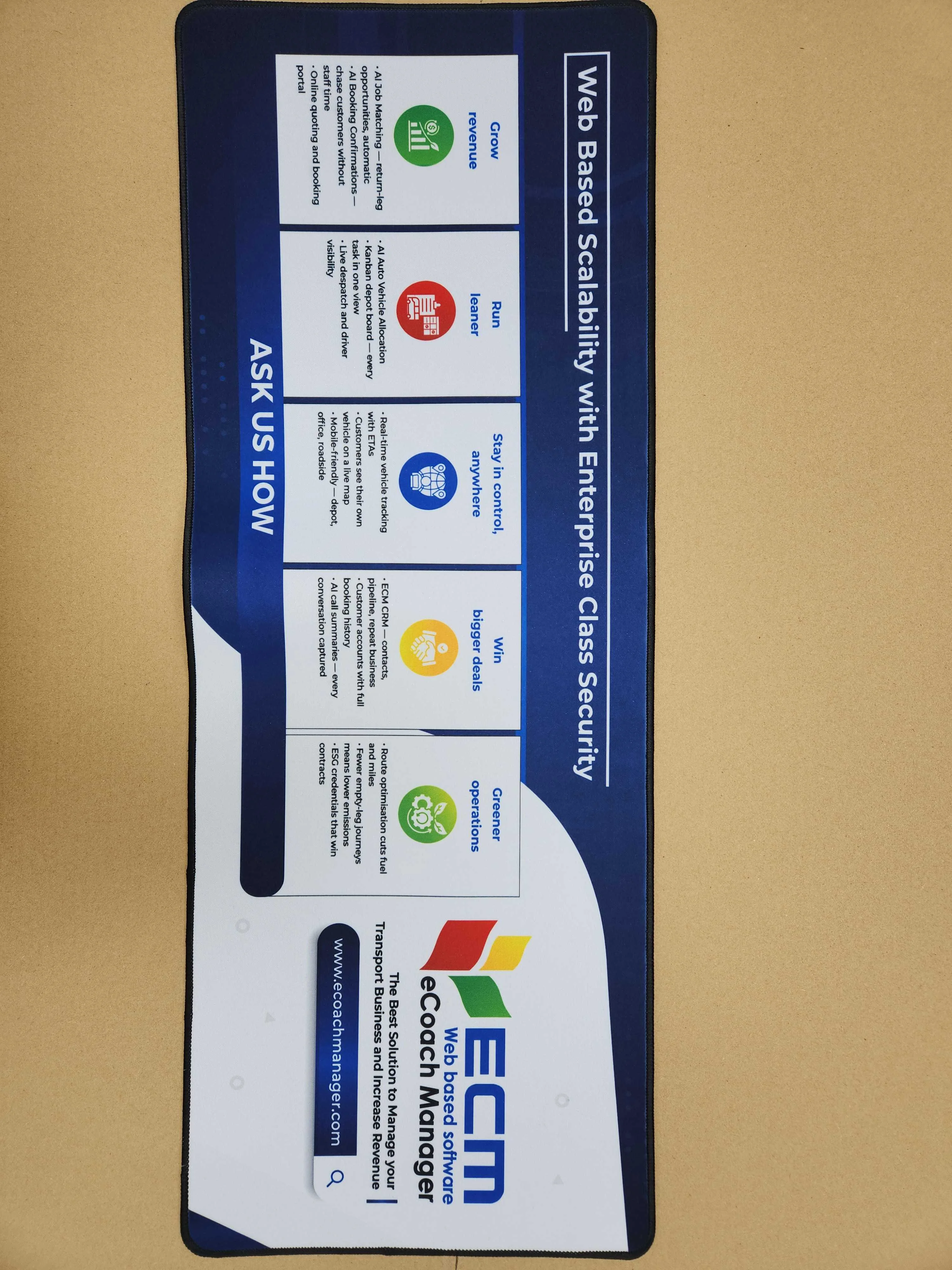 The Coach Company custom printed mouse mats
