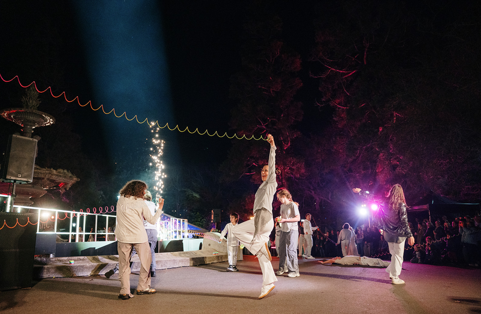slinkies being used to dance