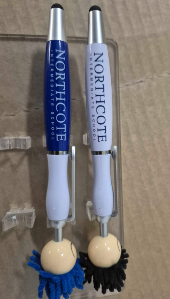 mop topper pens printed with northcote logo