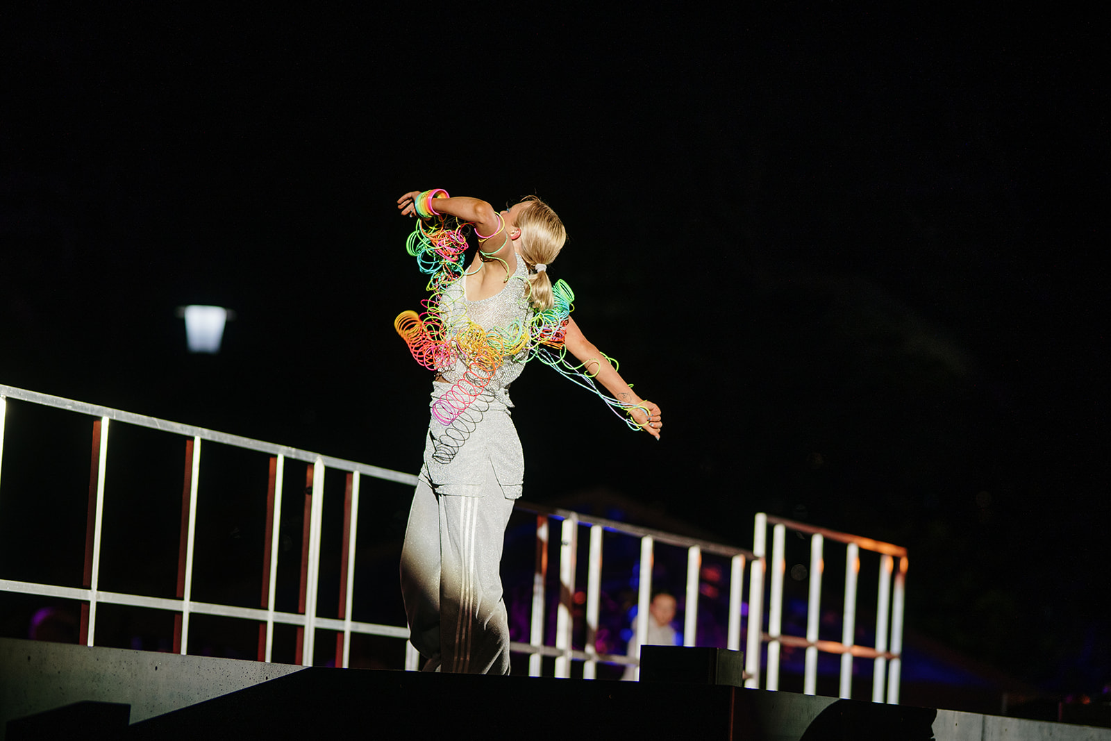 lady with slinky all over her