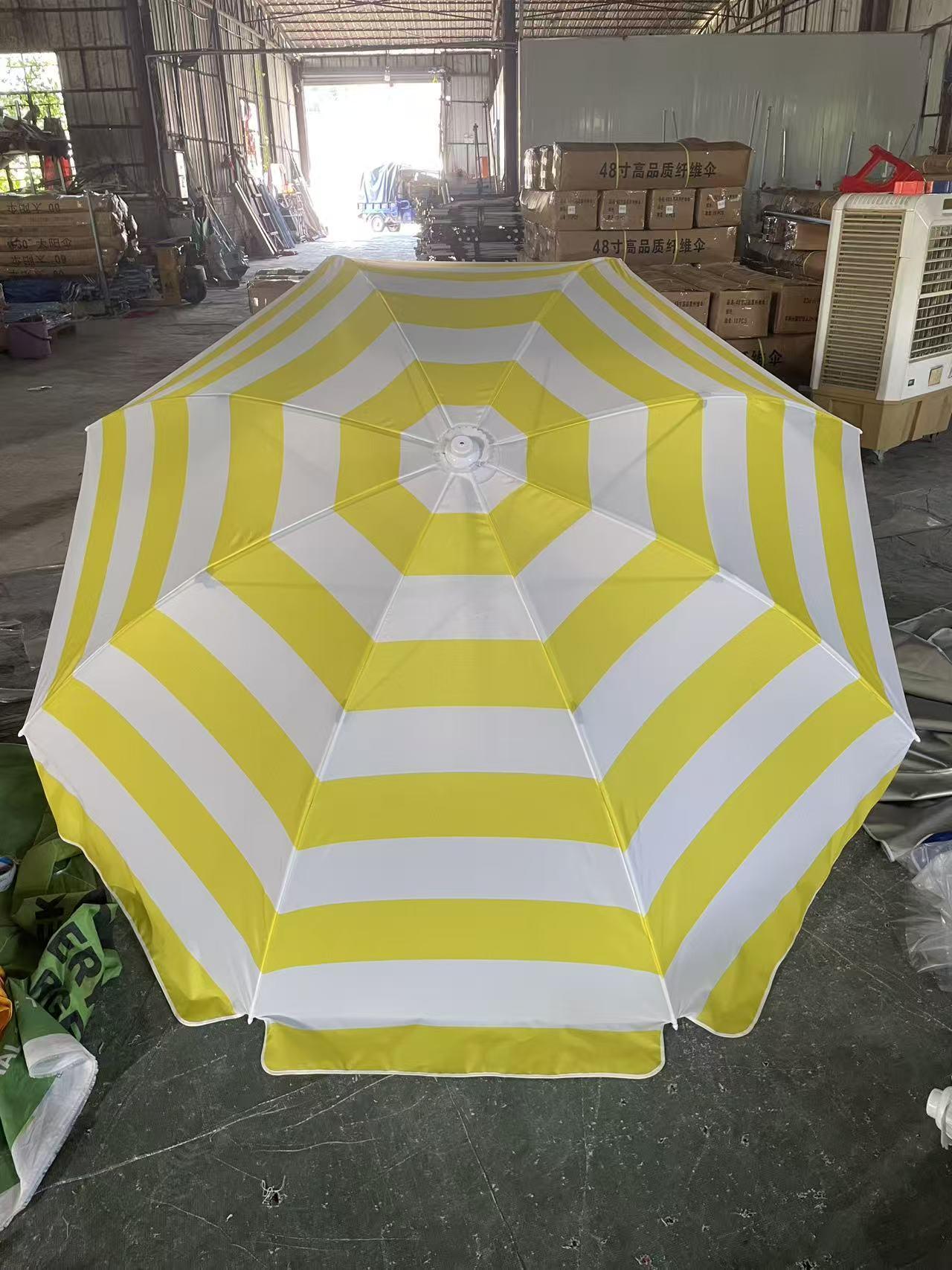 yellow and white umbrella
