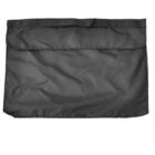 Black nylon pouch with a top flap, shown on a white background.